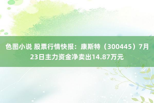 色图小说 股票行情快报：康斯特（300445）7月23日主力资金净卖出14.87万元