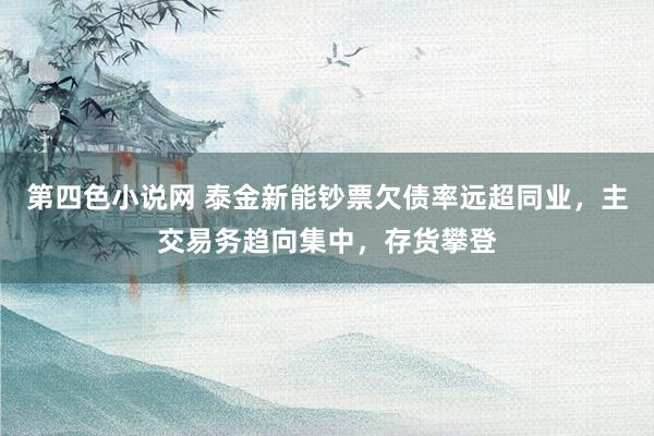 第四色小说网 泰金新能钞票欠债率远超同业，主交易务趋向集中，存货攀登