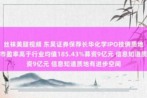 丝袜美腿视频 东吴证券保荐长华化学IPO技俩质地评级C级 刊行市盈率高于行业均值185.43%募资9亿元 信息知道质地有进步空间