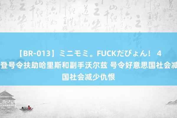 【BR-013】ミニモミ。FUCKだぴょん！ 4ばん 拜登号令扶助哈里斯和副手沃尔兹 号令好意思国社会减少仇恨