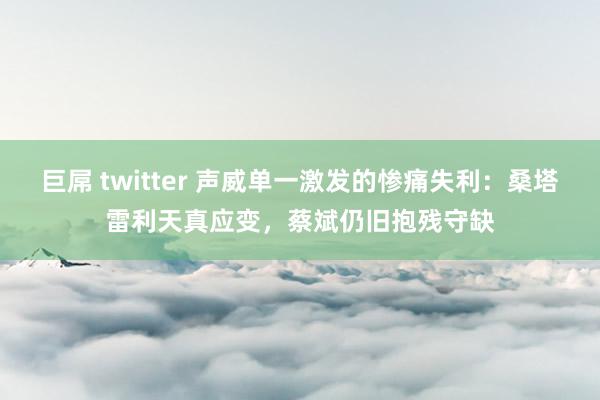 巨屌 twitter 声威单一激发的惨痛失利：桑塔雷利天真应变，蔡斌仍旧抱残守缺