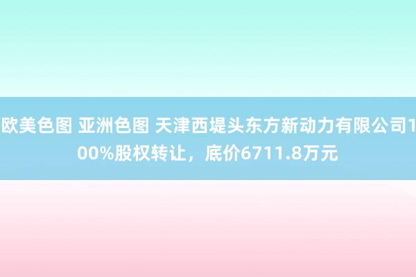 欧美色图 亚洲色图 天津西堤头东方新动力有限公司100%股权转让，底价6711.8万元