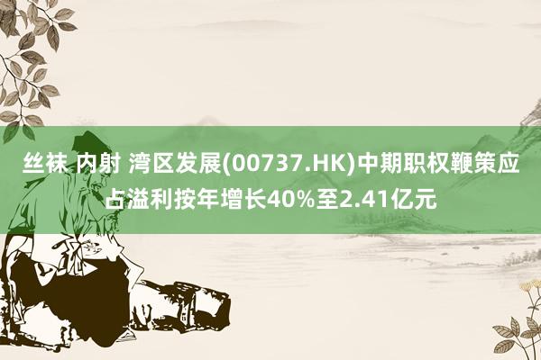 丝袜 内射 湾区发展(00737.HK)中期职权鞭策应占溢利按年增长40%至2.41亿元